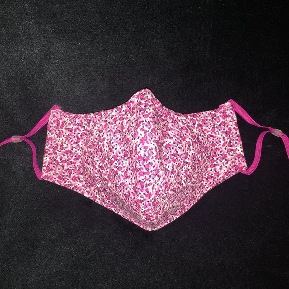 Reusable / Washable Sculpted Mask / Pink Blossom - Picture 1 of 7